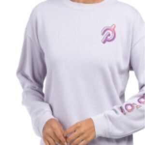 NEW PELOTON LOGO WOMENS SMALL CLASSIC CREW NECK SWEATER SWEATSHIRT NWT